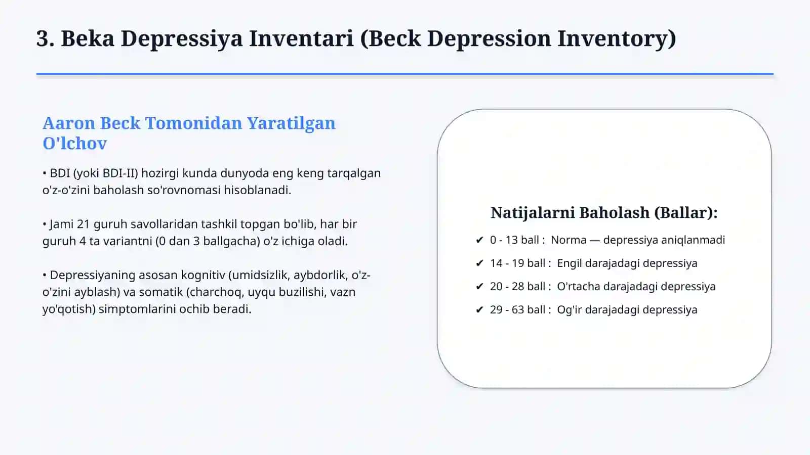 Depressiyada psixodiagnostika — zamonaviy baholash usullari 4