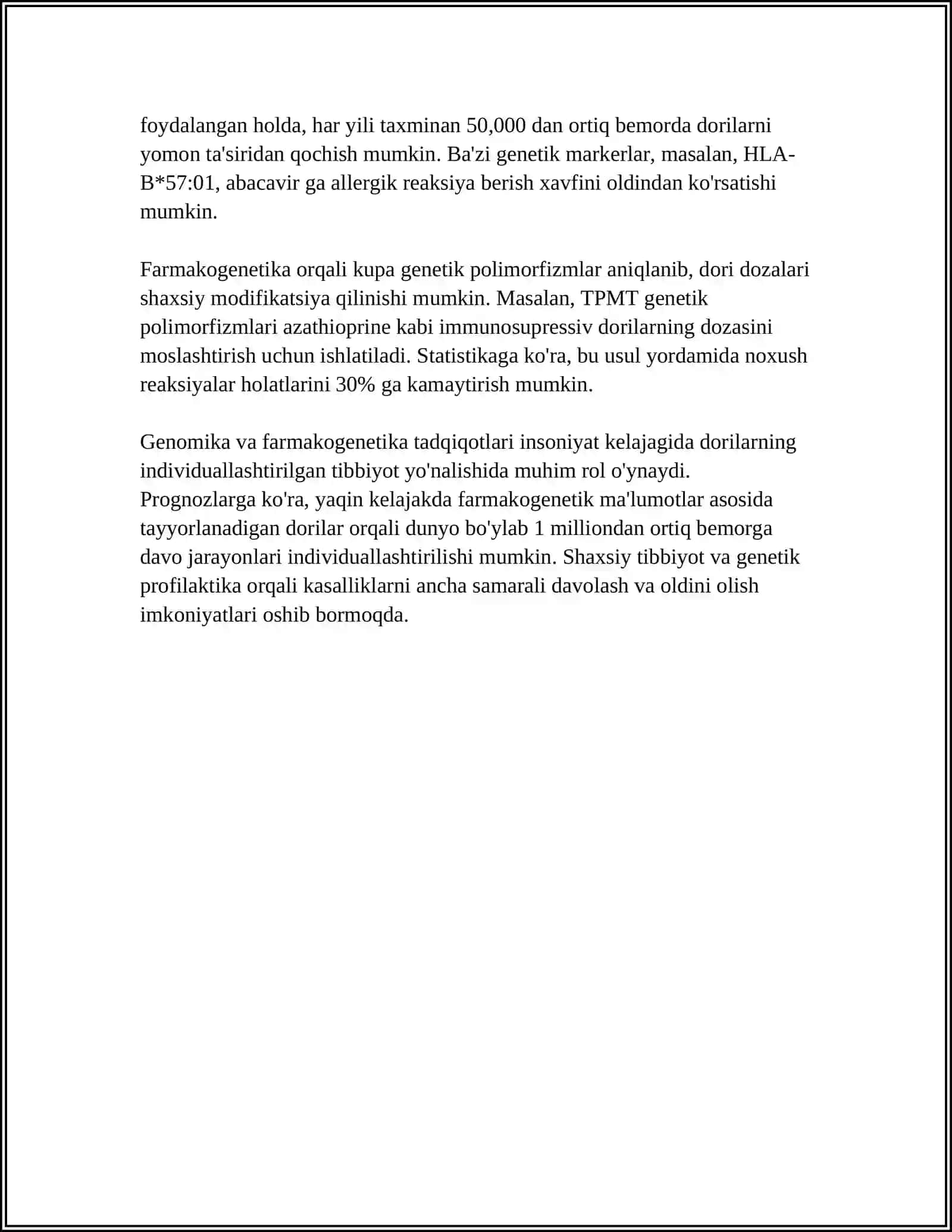 INSON TANASINING DORI VOSITALARIGA SEZGIRLIGINING GENETIK ASOSLARI 4