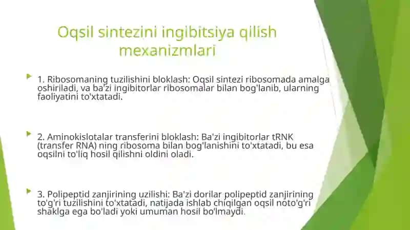 Oqsil sintezi ingibitorlari 4