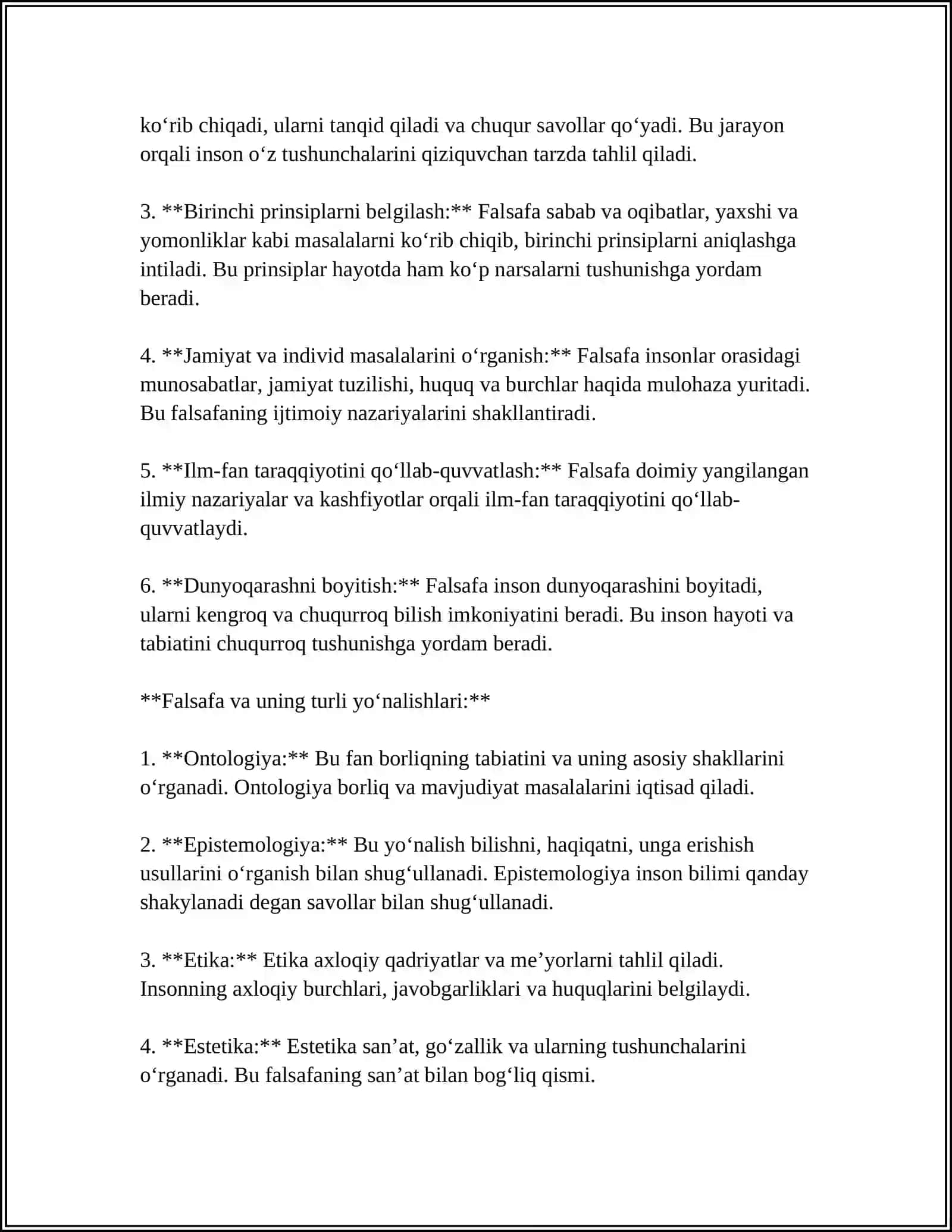 FALSAFANING BAXS MAVZULARI,ULARNING XILMA-XIL TALQINLARI 4