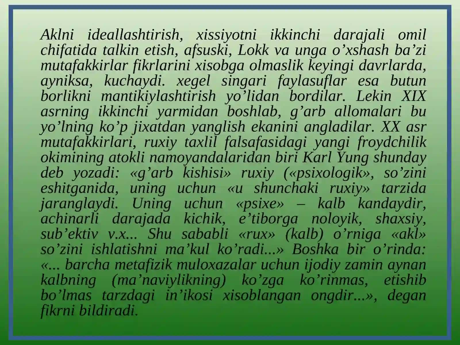 SHAXSNING MANAVIY AHLOQIY TARBIYASI. HADIS ILMINING PAYDO BO’LISHI 4