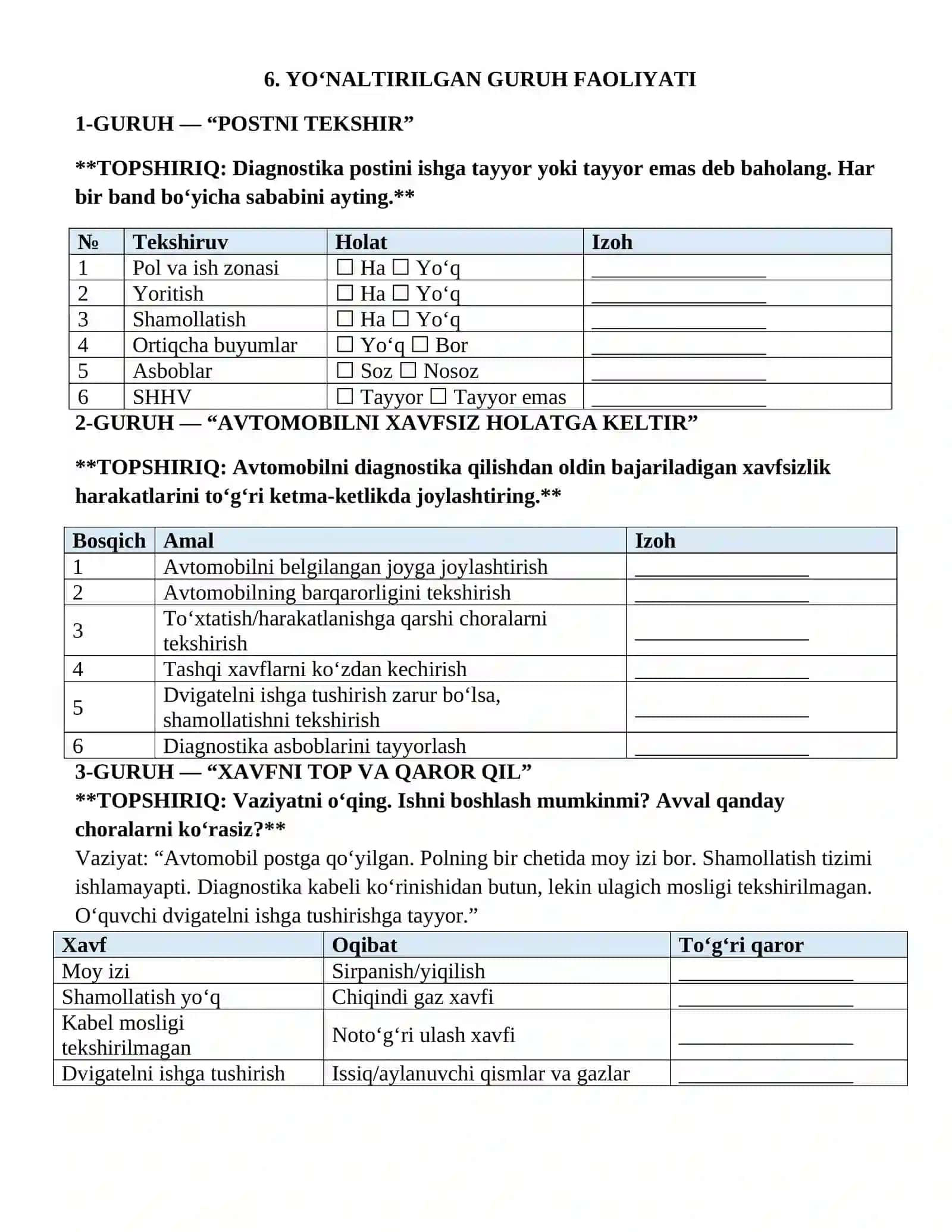 Amaliy ish-1.Diagnostika_postini_tayyorlash_va_avtomobilni_xavfsiz_holatga_keltirish 4