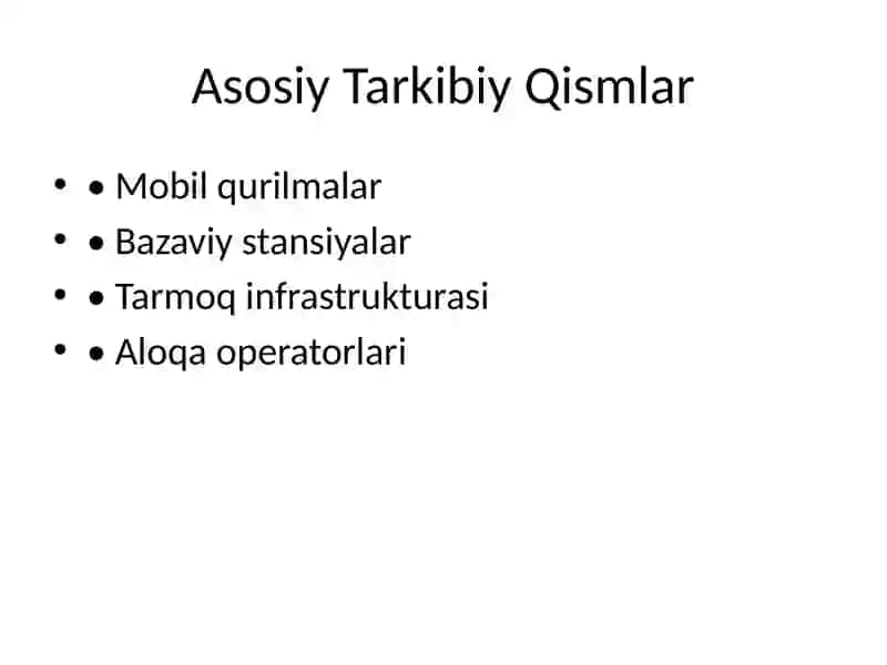 Mobil Tarmoqlarning Avlodlari 4