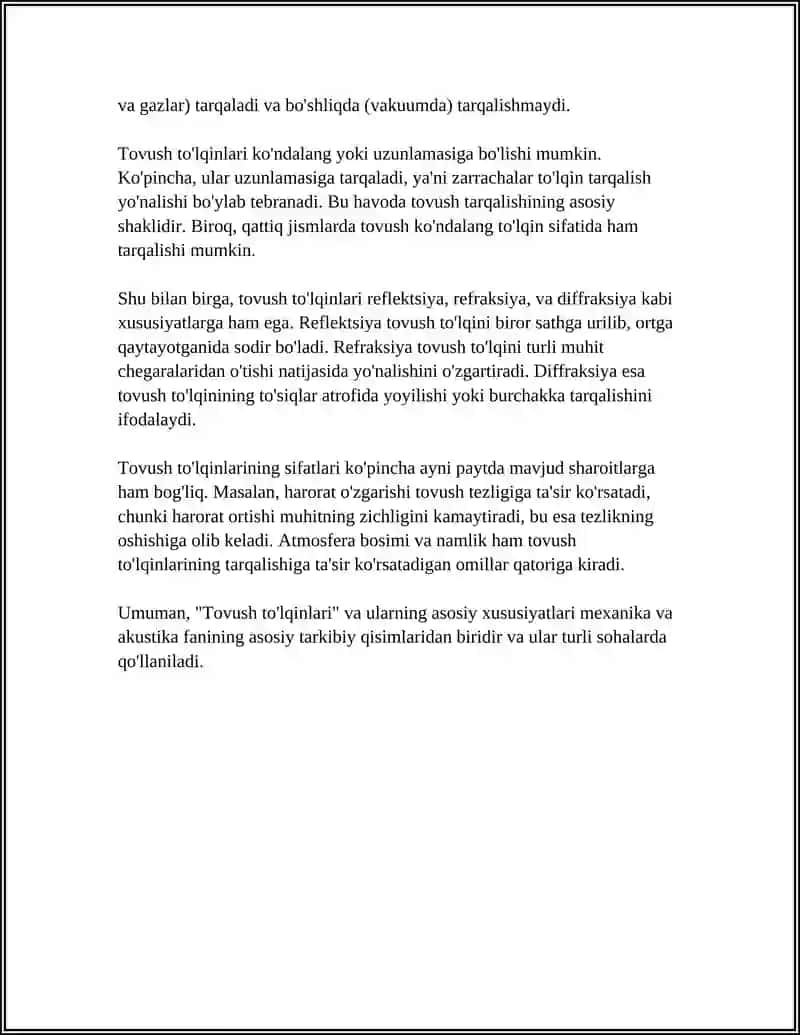 TOVUSH TOʻLQINLARI VA ULARNING XARAKTISTIKALARI 4