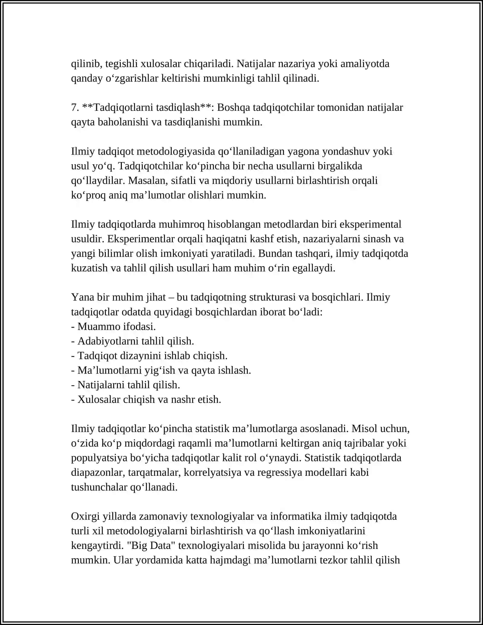 PEDAGOKIKA FANINING ILMIY TADQIQOT METODLARI 4