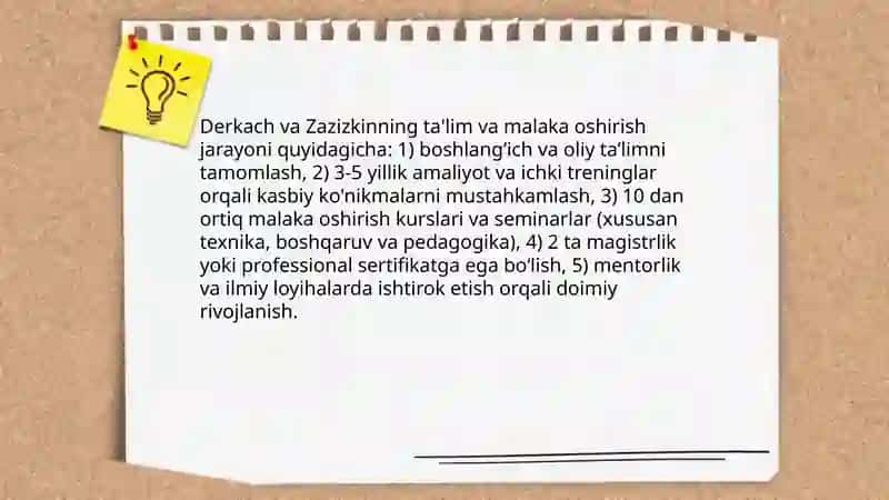 Derkach va Zazizkin kasb kasbiy faoliyat taraqqiyoti 4