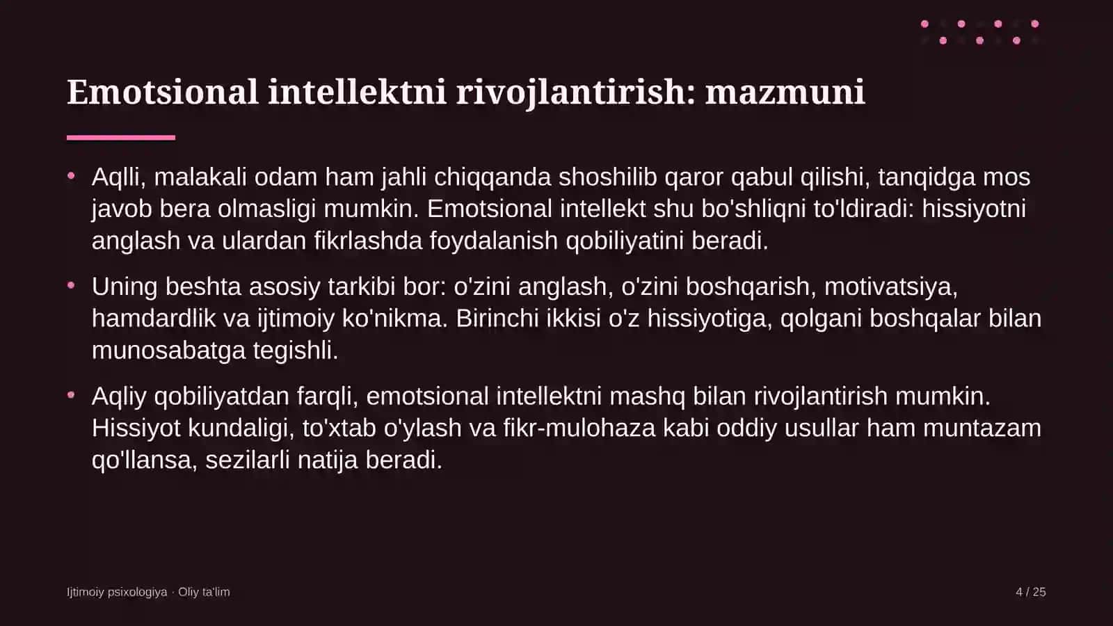 Asfalt-beton zavodlarida emotsional intellektni rivojlantirish 4