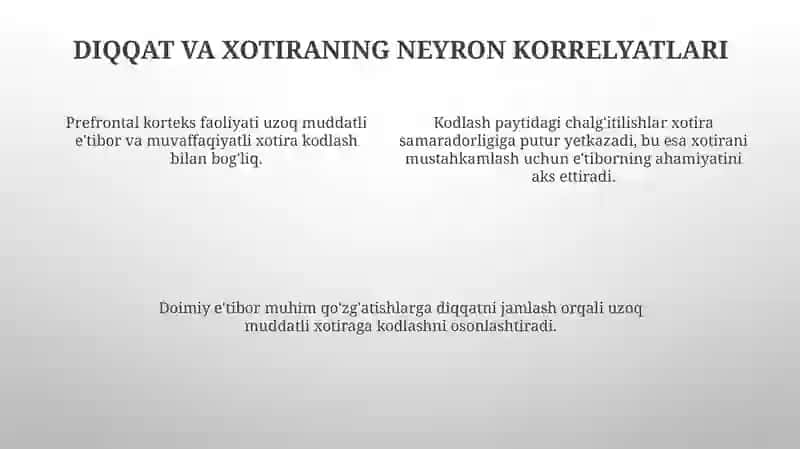 Diqqatning barqarorligi va ixtiyoriy xotiraning boğliqligi 4