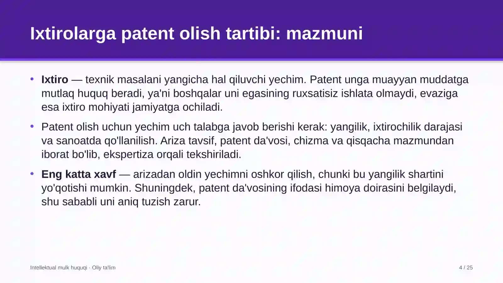 raqamli transformatsiya loyihalarida ixtirolarga patent olish tartibi 9135 4