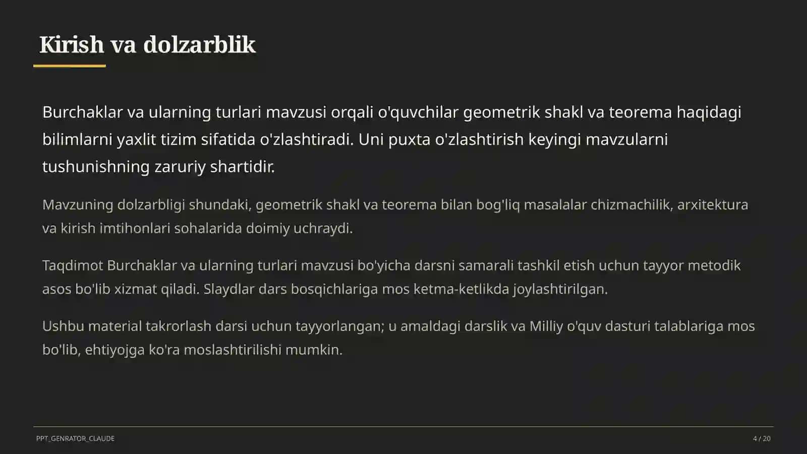 Burchaklar va ularning turlari (7-sinf) 4