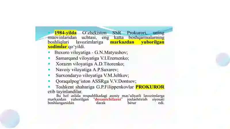 Mustaqillikka erishish arafasida O‘zbekistondagi ijtimoiy-siyosiy jarayonlar. 4