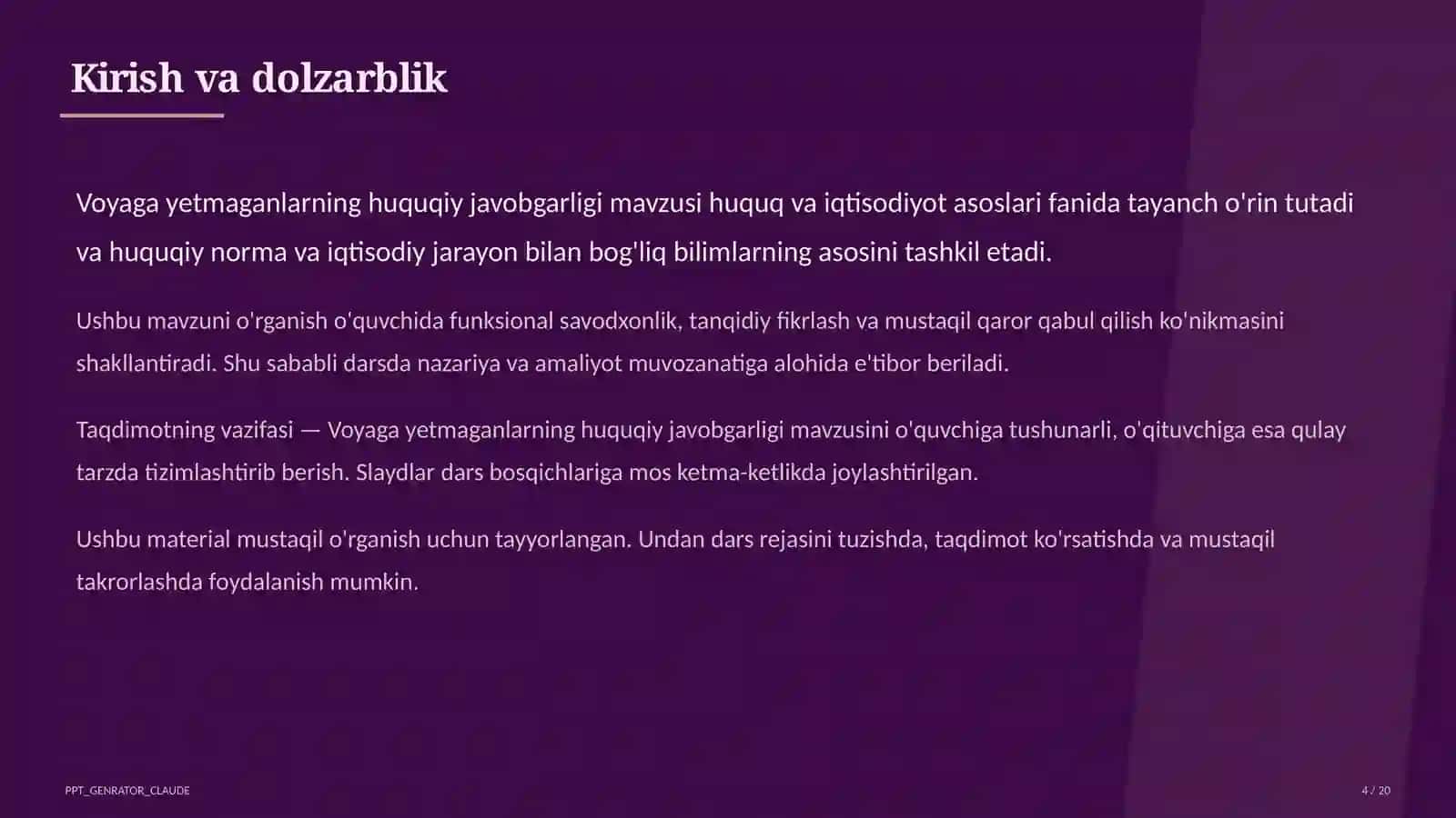 Huquq va iqtisodiyot asoslari (9–11) 4