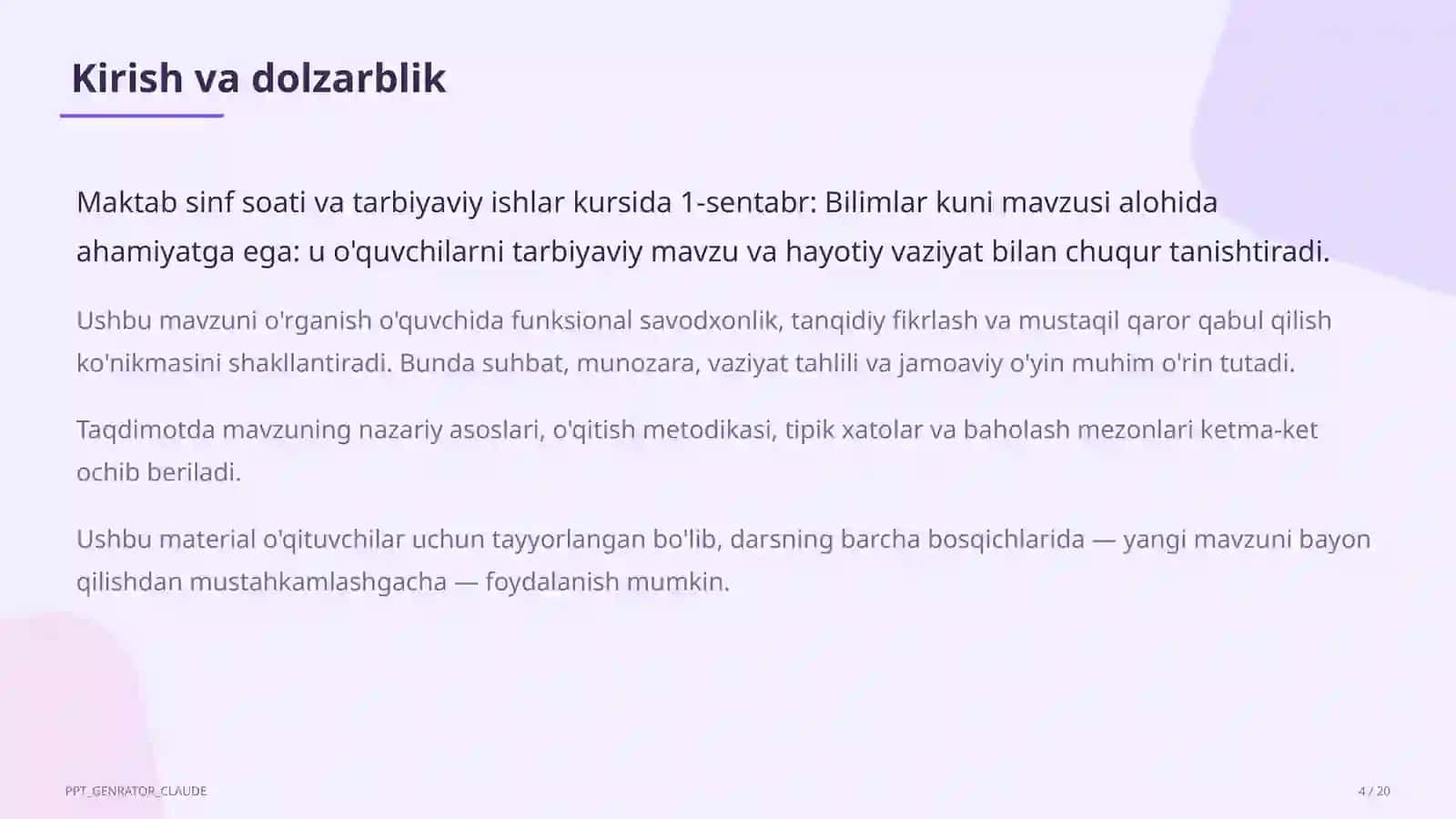 1-sentabr: Bilimlar kuni 4