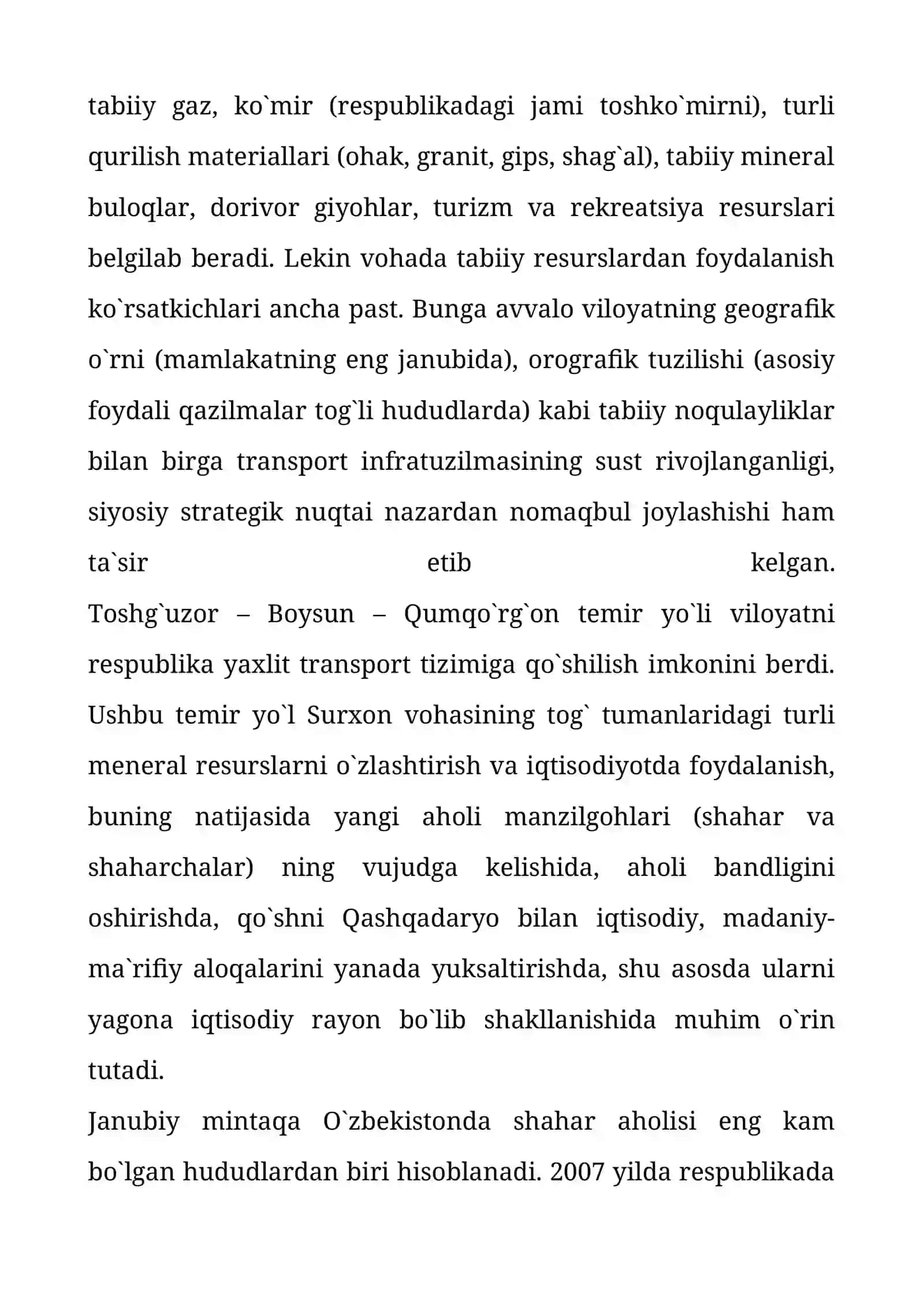 O’ZBEKISTONNING TABIIY RESURSLARI VA XALQ XO’JALIGIDAGI AHAMIYATI 4