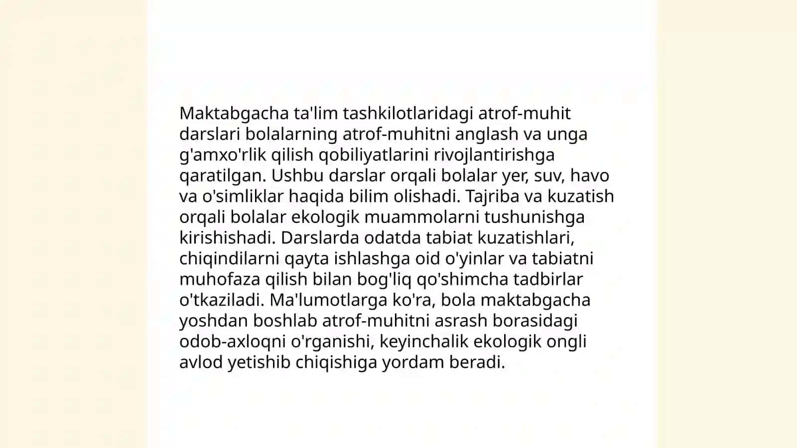 Atrof-olam va tabiat bilan tanishtirish ishlari 4