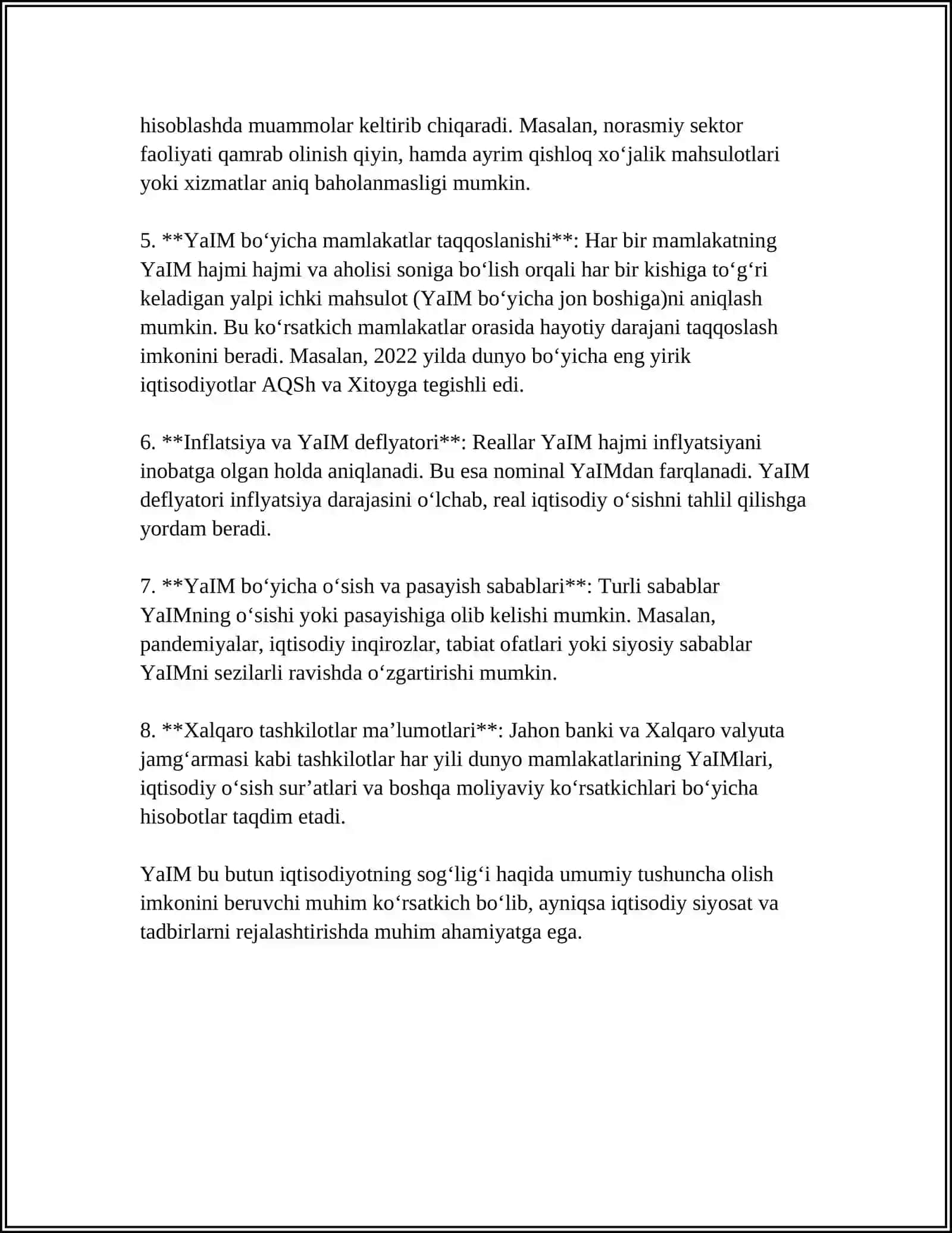 MILLIY IQTISODIYOTNING QAROR TOPISHI VA UNING MAKROIQTISODIY KO'RSATKICHLARI 4