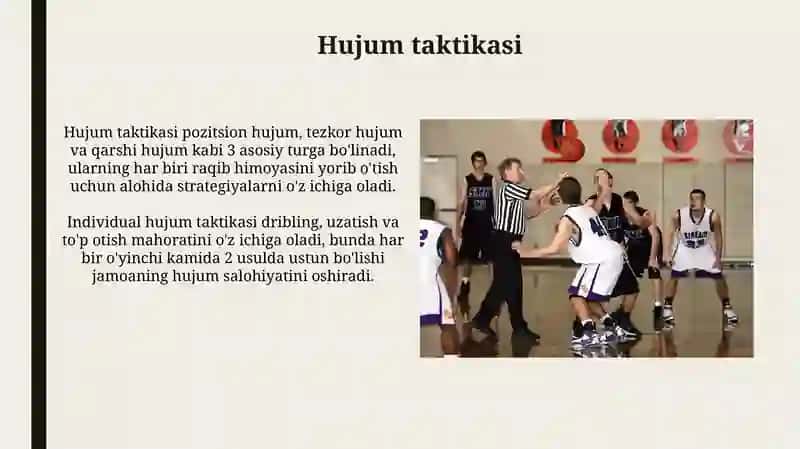 Basketbol oʻyin taktikasining tasnifi 4