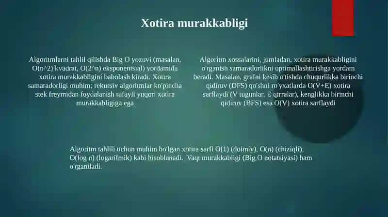 Algoritmik Xususiyatlar 4