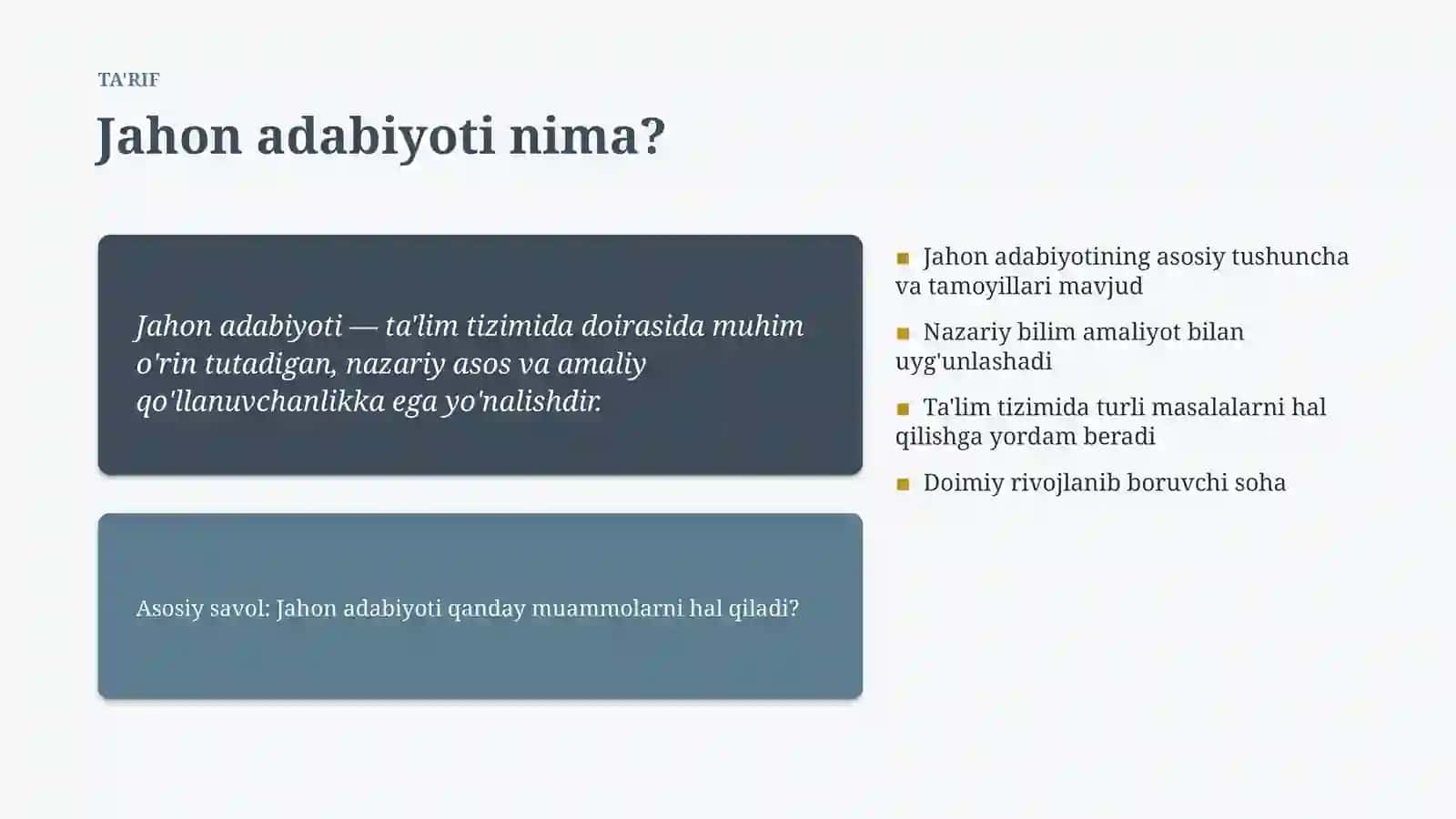 Jahon adabiyoti 4
