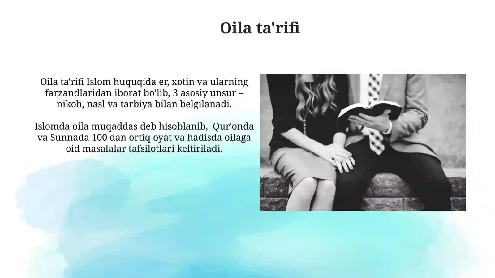 Islom huquqshunosligida oila nikoh taloq idda zihor tushunchalariasosidata'riflar 4