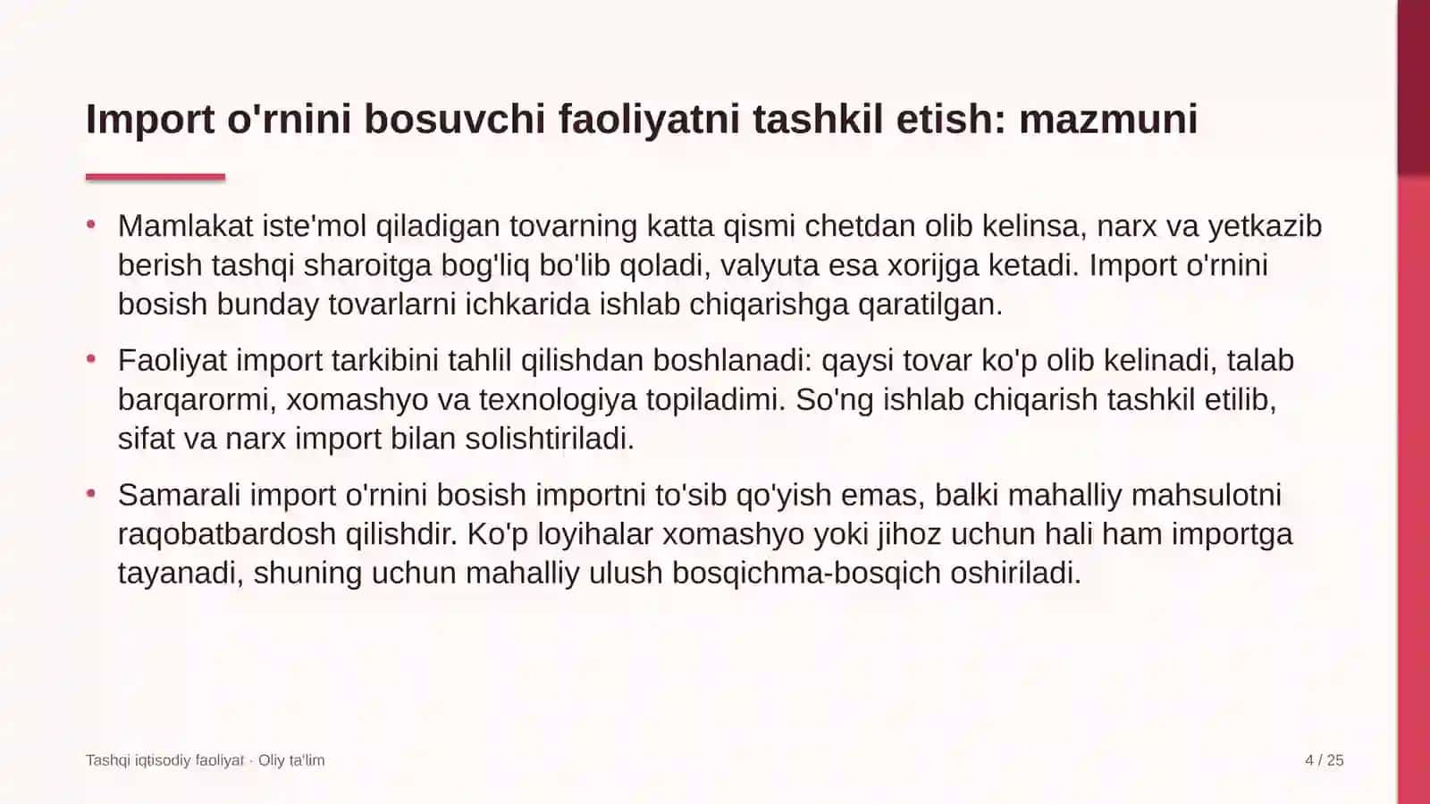 Kuryerlik xizmatida import o'rnini bosuvchi faoliyatni tashkil etish 4