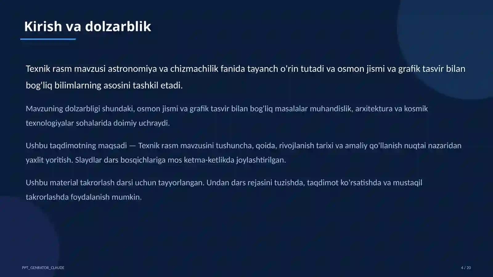 Astronomiya va chizmachilik (8–11) 4