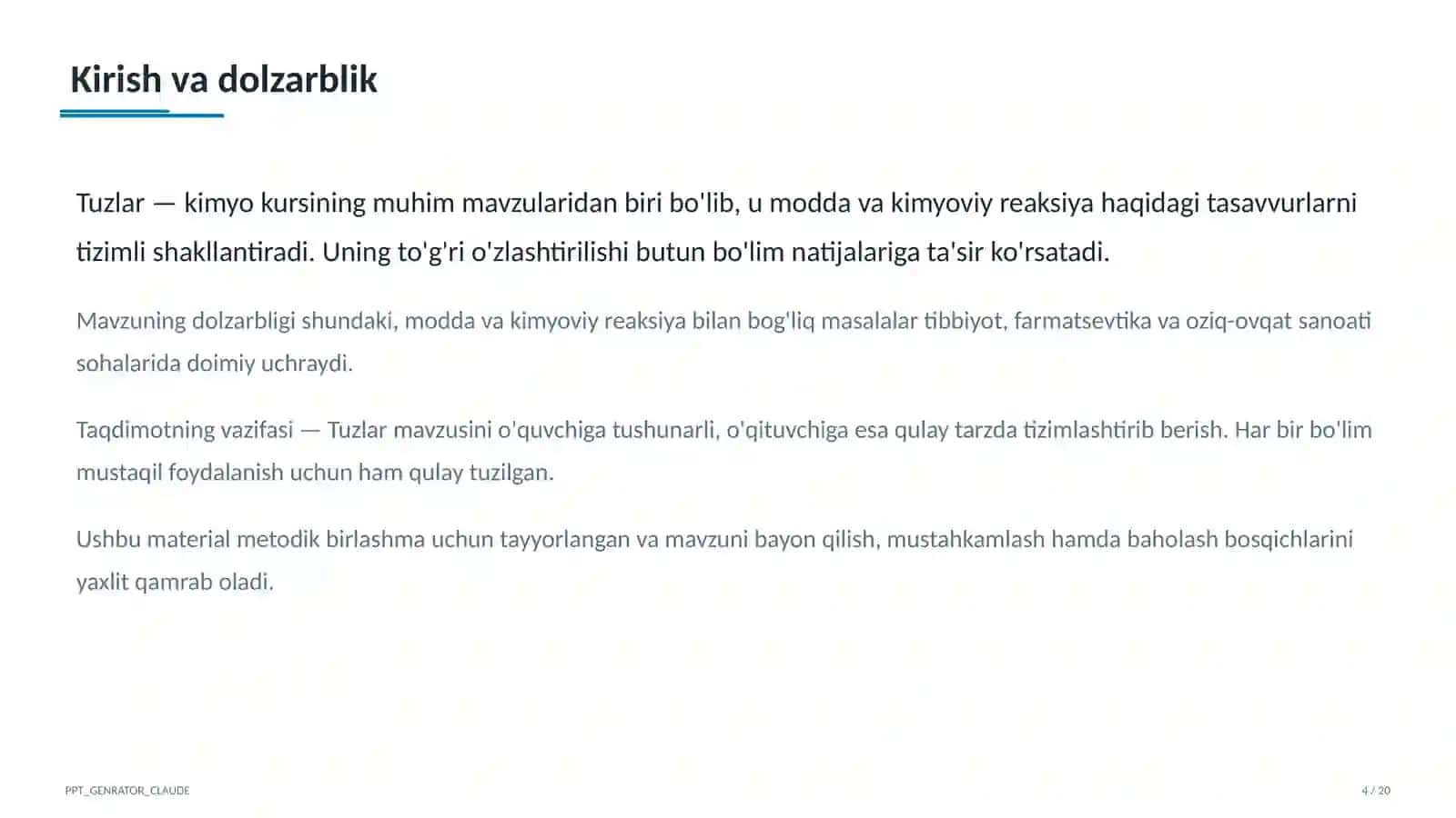 Tuzlar (8-sinf) 4