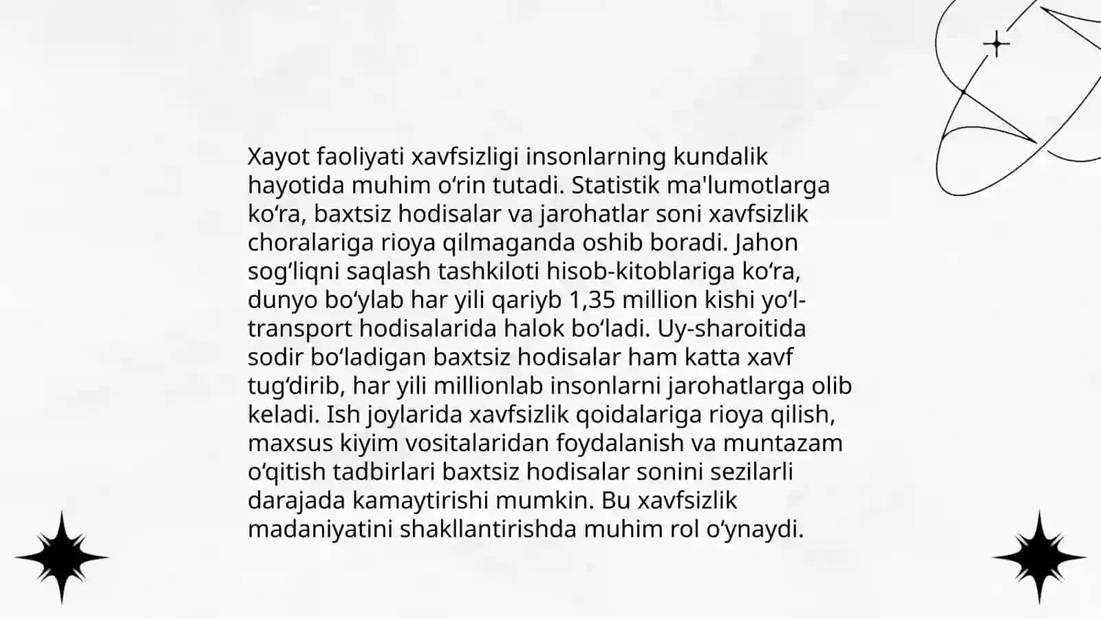 Xayot faoliyati xavfsizligining asosiy tushunchalari 4