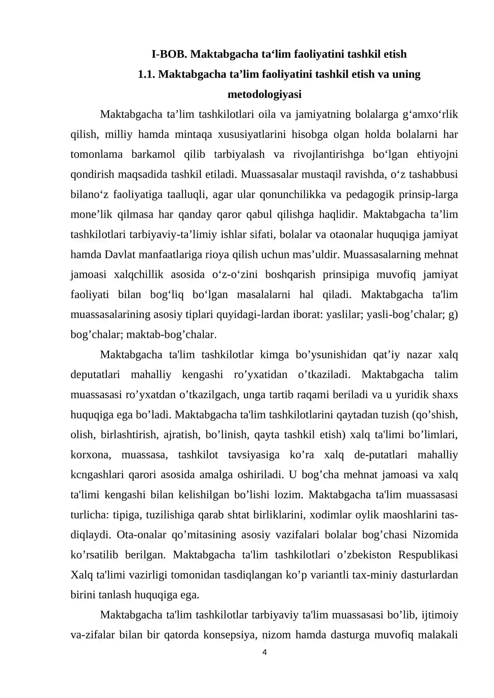 MAKTABGACHA TA'LIM TASHKILOTLARIDA TASHKIL ETILISHI VA OTKAZILISHI MUM KIN BOLGAN JAMOAVIY IJODIY TADBIRLAR 4