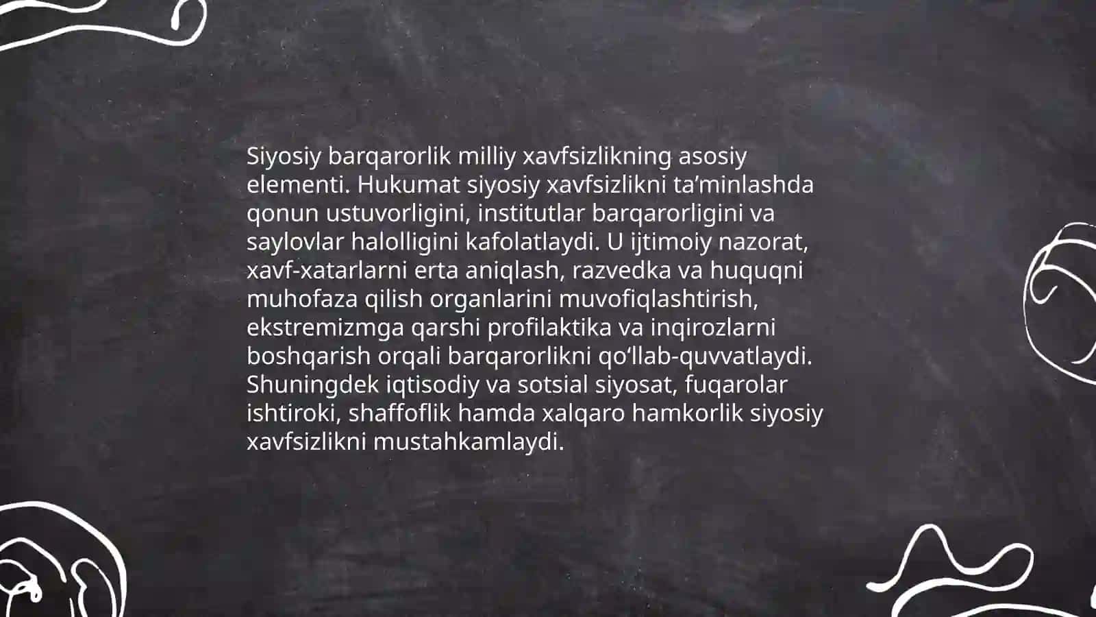 Siyosiy xavfsizlik milliy xavfsizlik sohasi sifatida 4