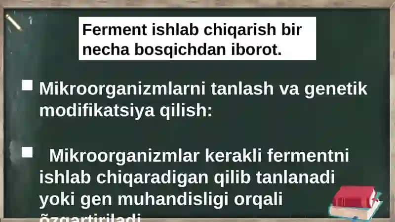 Fermentlar ishlab chiqarish va ulardan foydalanish 4