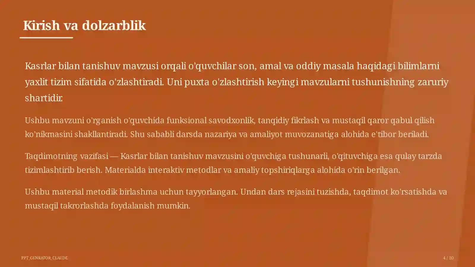 Kasrlar bilan tanishuv (4-sinf) 4