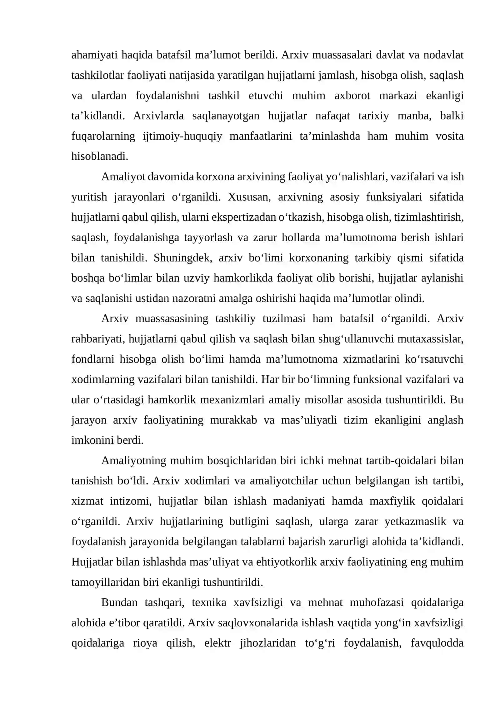 “NKMK” AJ “Qizilqum” kon boshqarmasi arxivi faoliyati 4