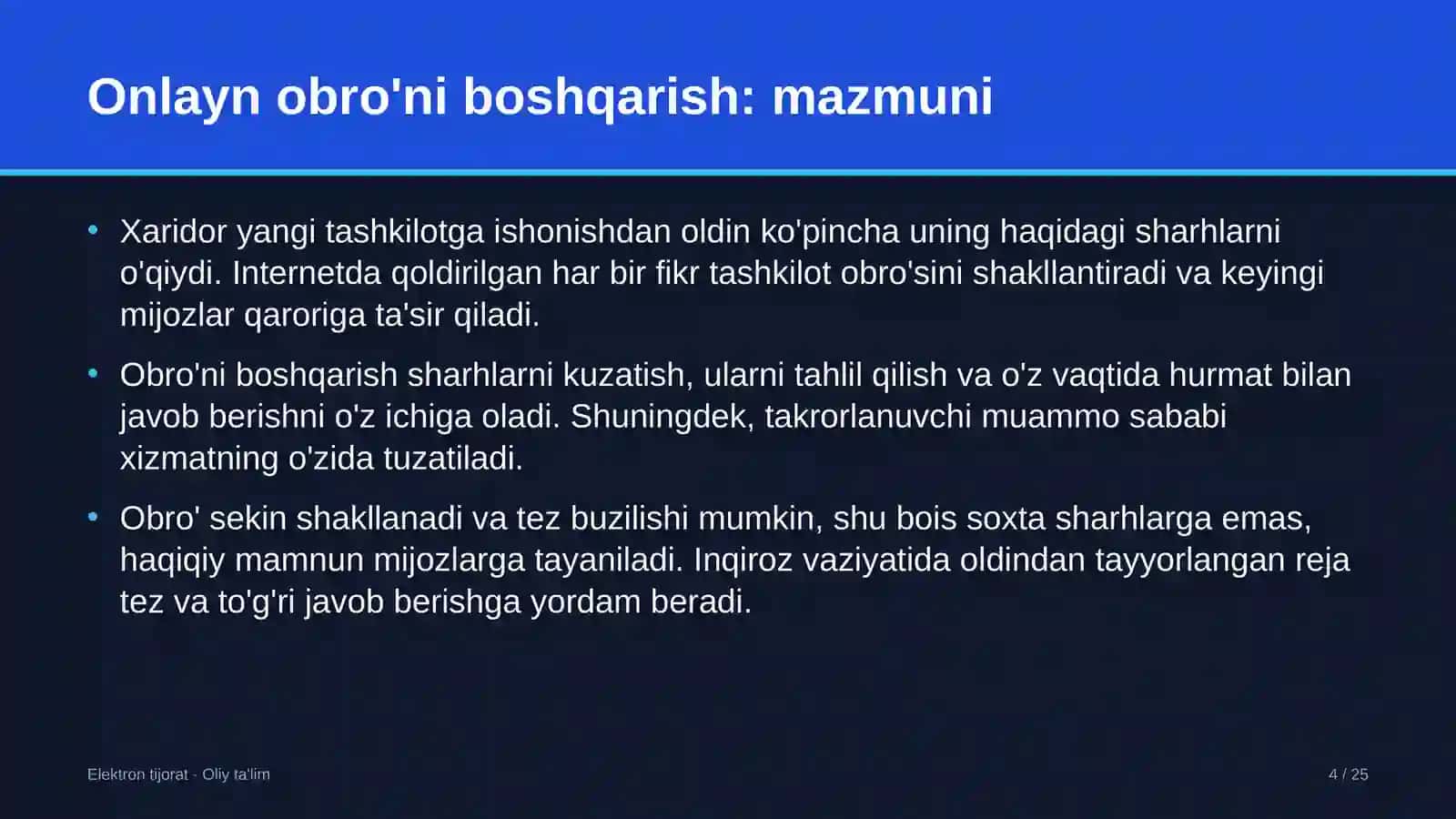 ekspeditorlik kompaniyalarida onlayn obro'ni boshqarish 6508 4