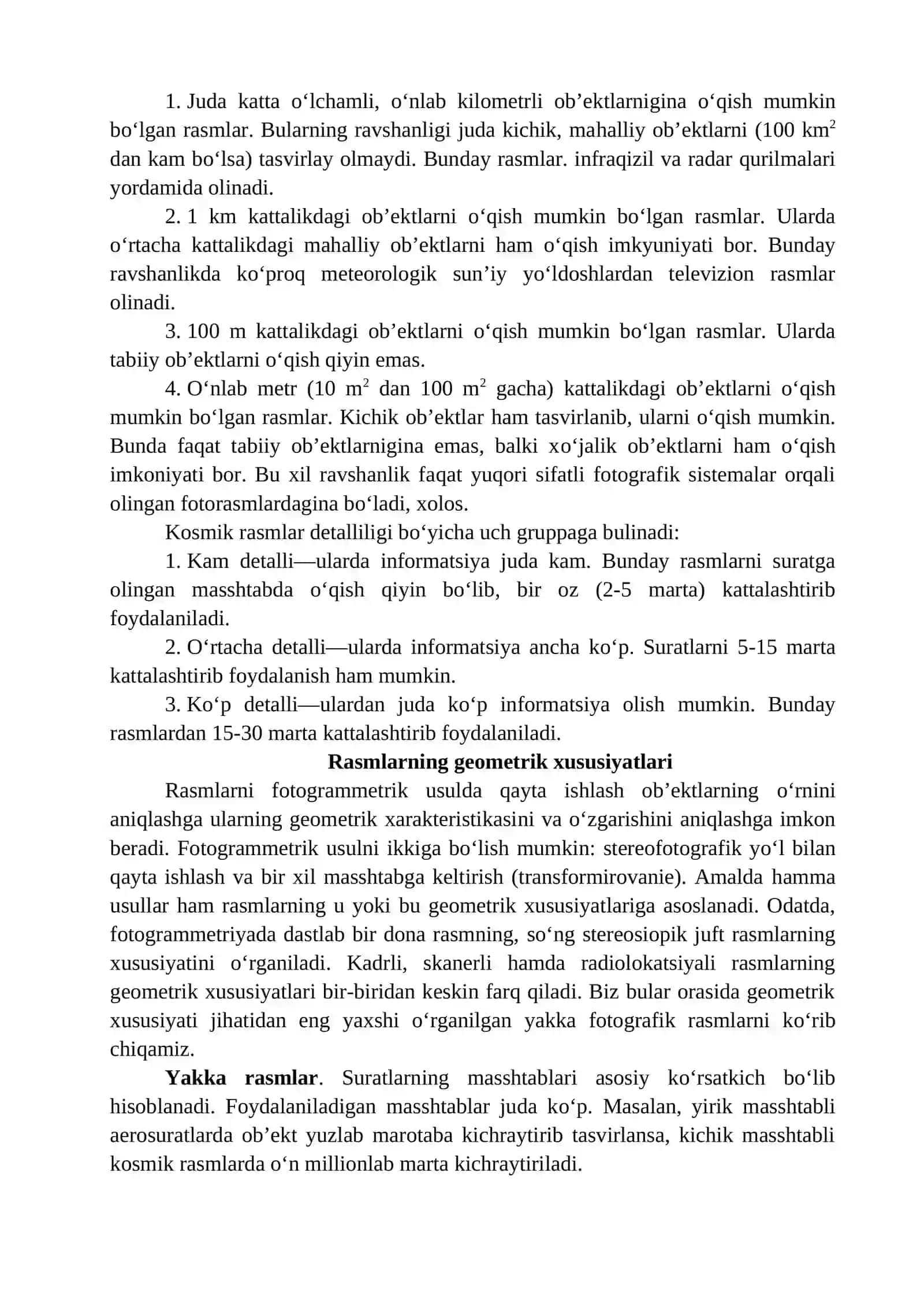 Kosmik syomkaning turlari va texnologiyasi 4