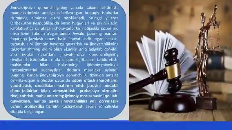 Jinoyat-ijroiya qonunchiligining asosiyyoʻnalishlari 4