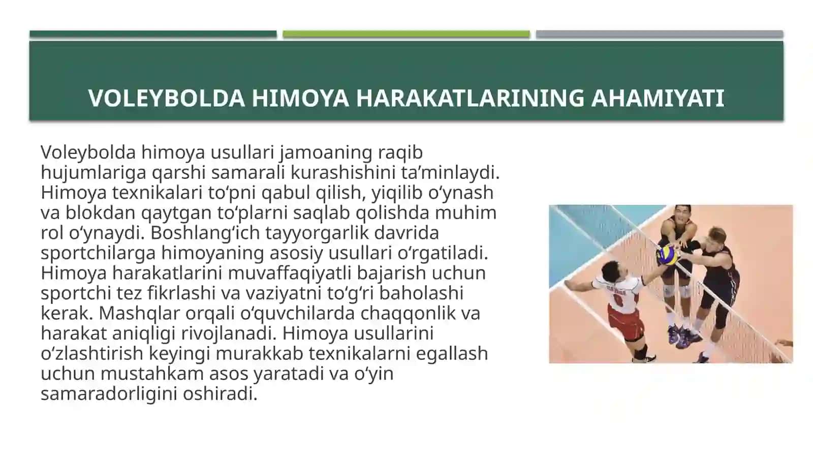 Boshlang'ich tayyorgarlik bosqichida himoya usullarini samarali ijro etishga qaratilgan harakat sifatlarini shakllantirish 4