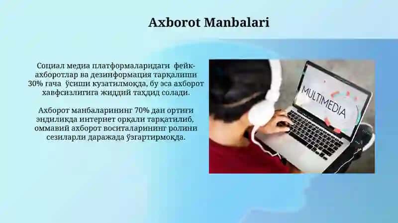 Media vositalarida axborotning tasiri va manbalari 4