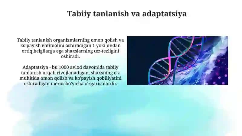 Genetik o'zgaruvchanlik populyatsiyalarda 4