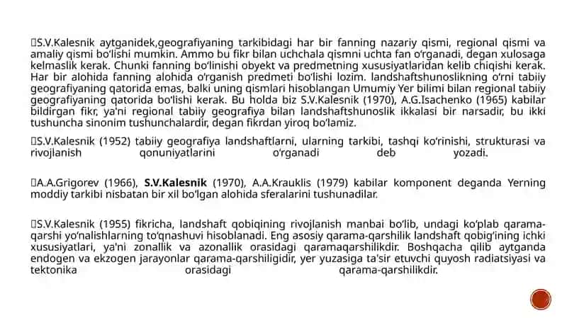 S.V.Kalesnik, A.G.Isachenko, N.A.Solnsev, F.N.Milkovlarning landshaft haqida gitamoq'oshgan hissasi 4