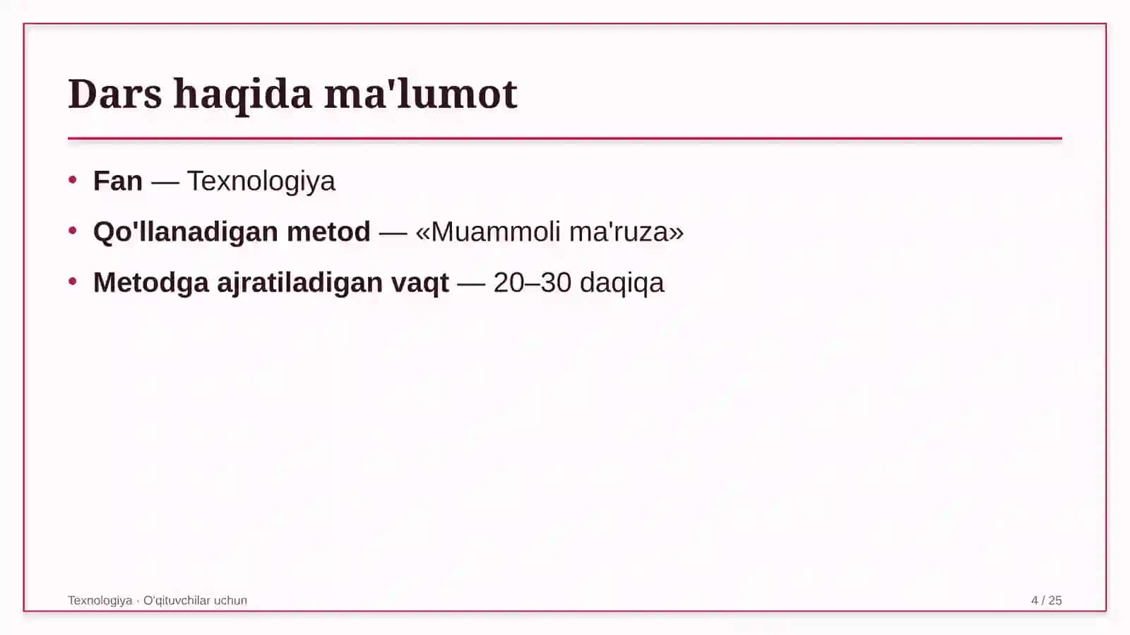 texnologiya darslarida muammoli ma'ruza metodidan foydalanish 2735 4