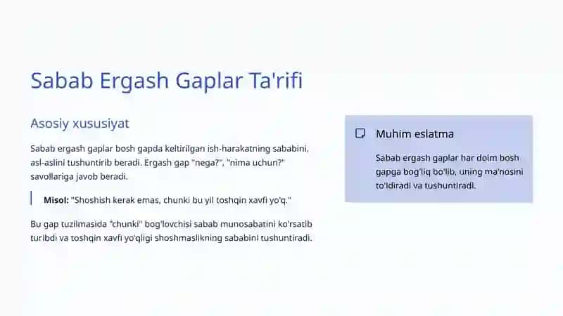Sabab Ergash Gaplar 4
