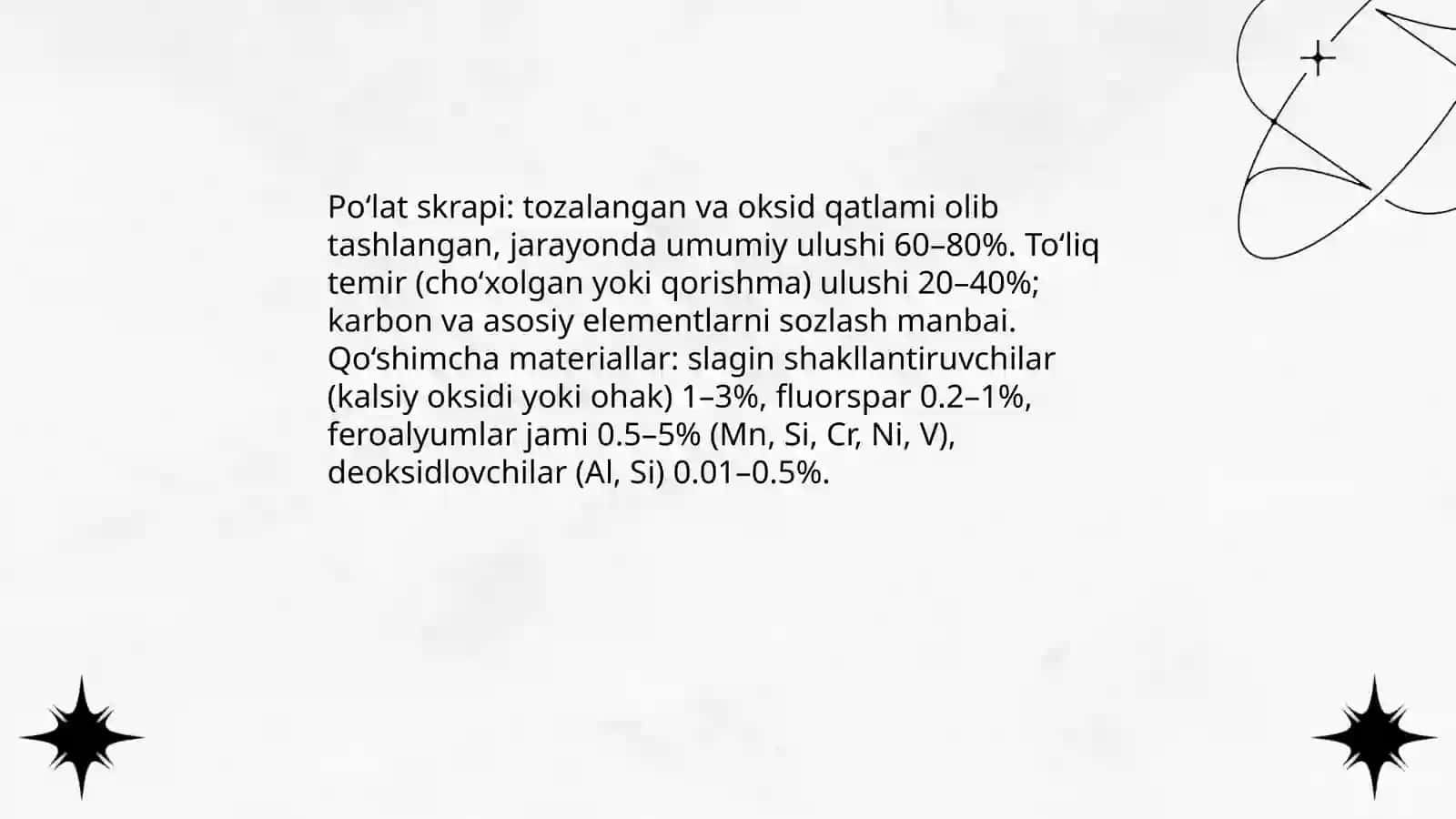 Kislotali marten pechlarida po’lat ishlab chiqarish 4