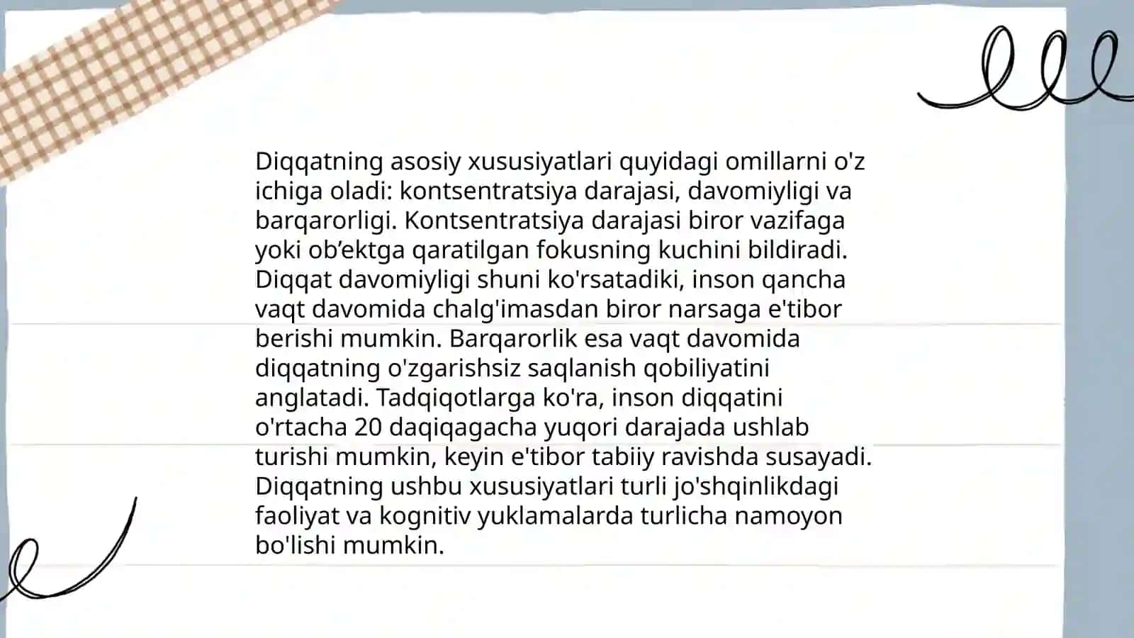 Diqqat haqida tushuncha.Diqqat turlari 4