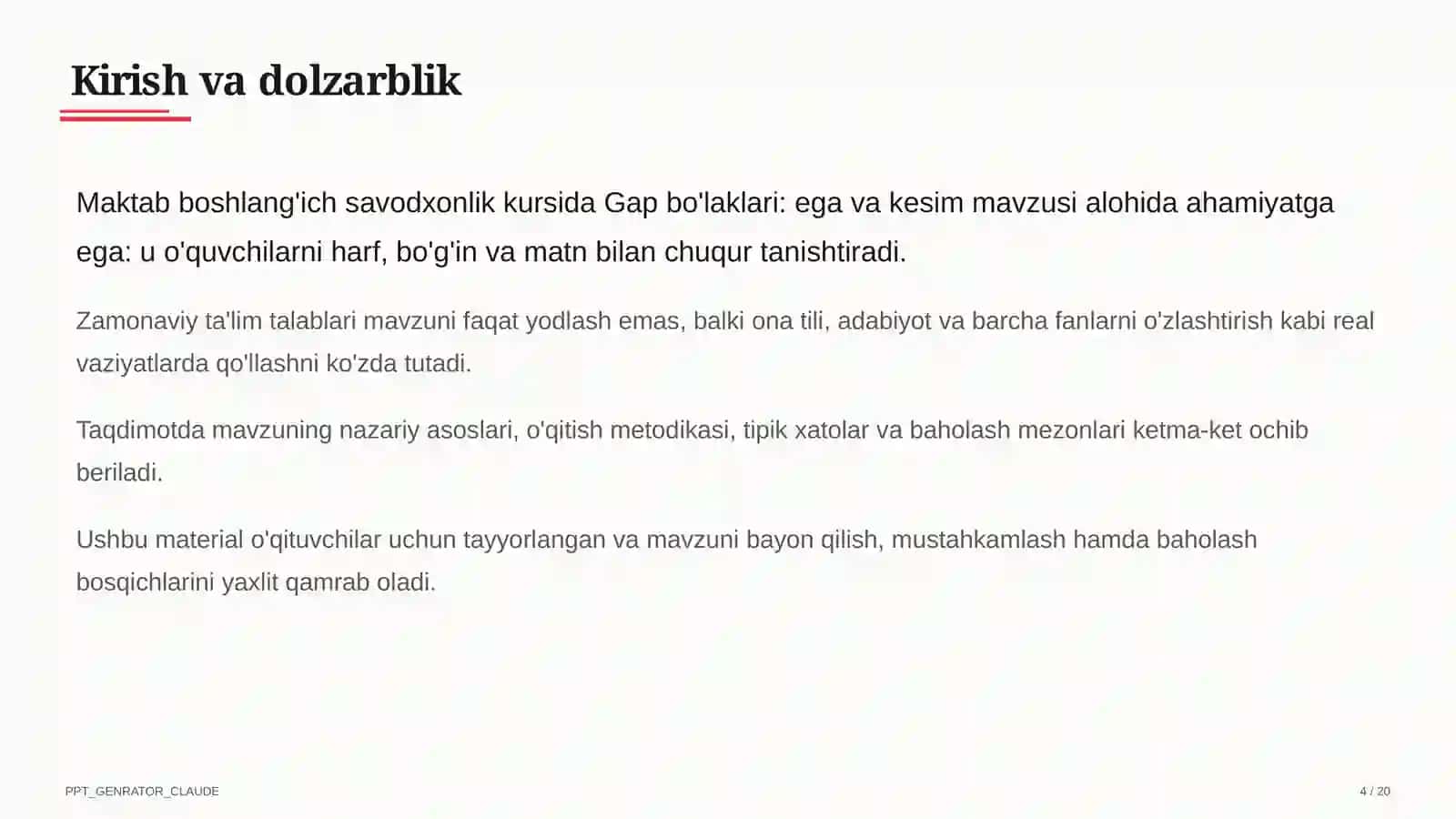 Maqsad va kutilayotgan natijalar 4