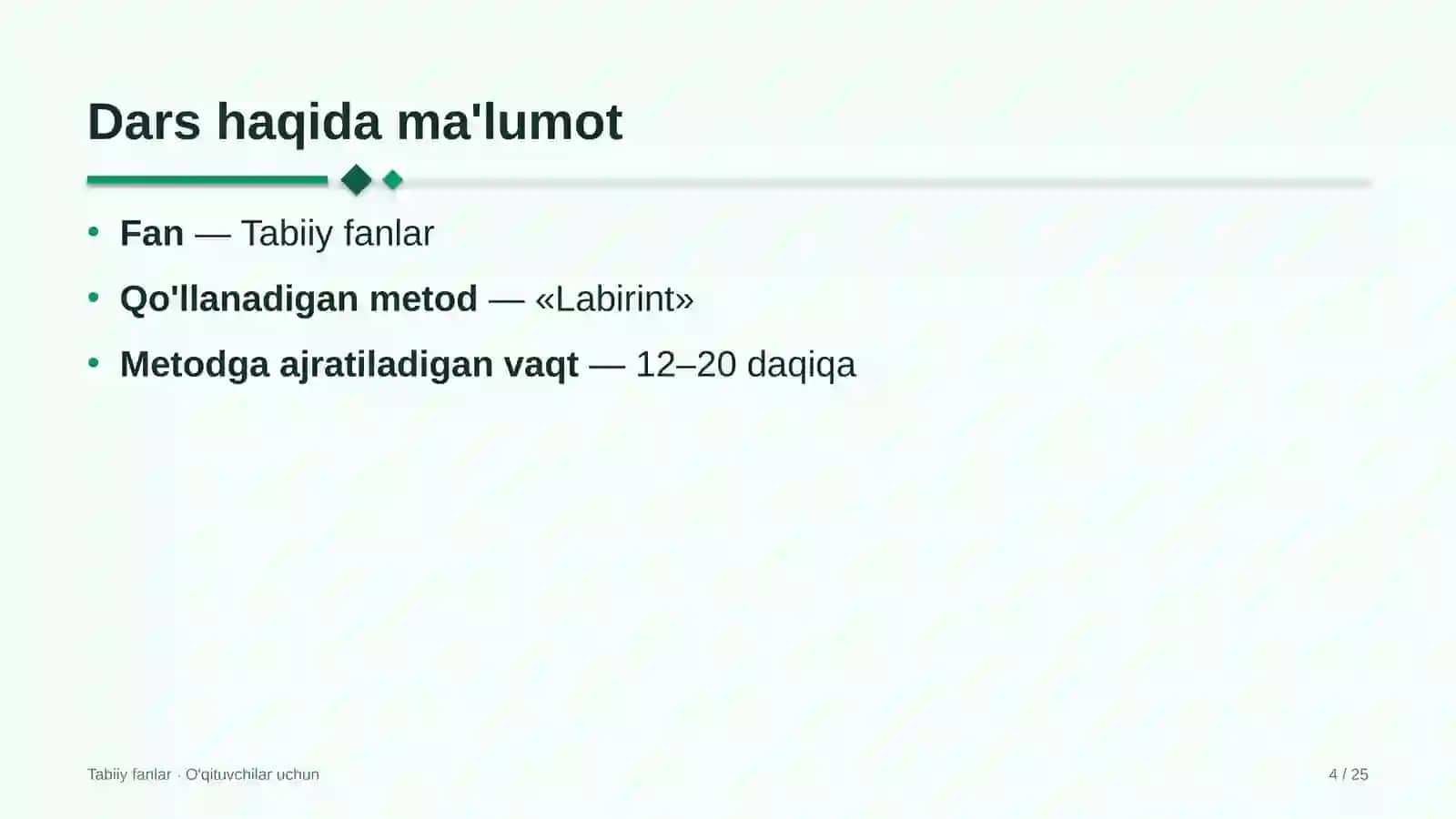 tabiiy fanlar darslarida labirint metodidan foydalanish 3184 4