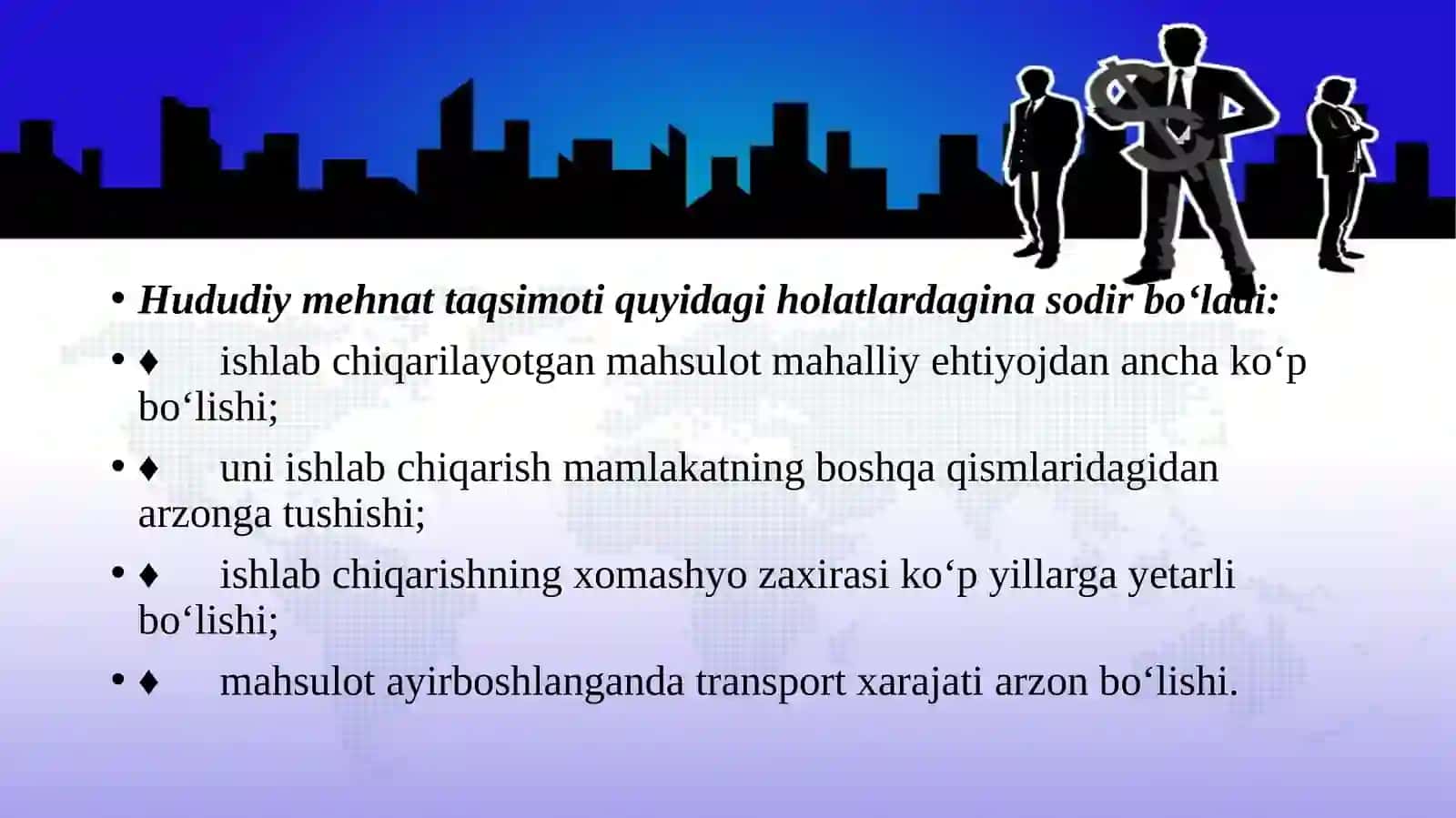 O‘zbekiston iqtisodiyotini hududiy tashkilotish 4