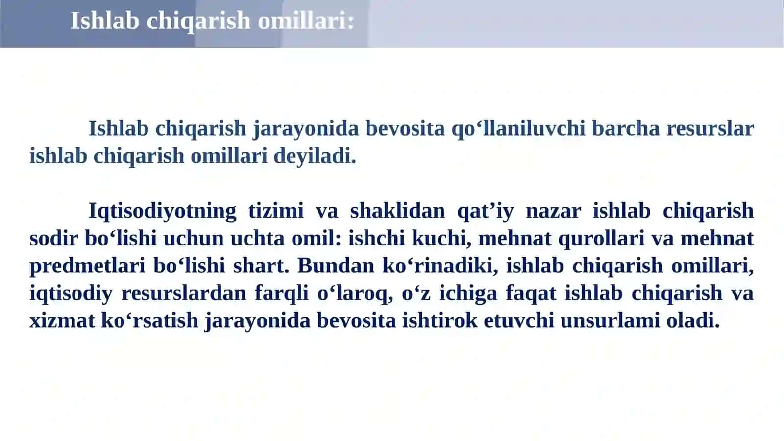 Ishlab Chiqarish Jarayoni va uning Natijalari 4