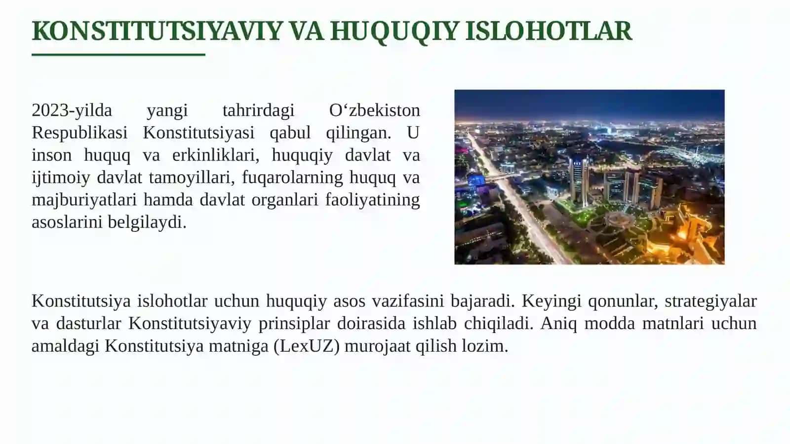 Yangi O‘zbekistonda amalga oshirilayotgan islohotlar 4