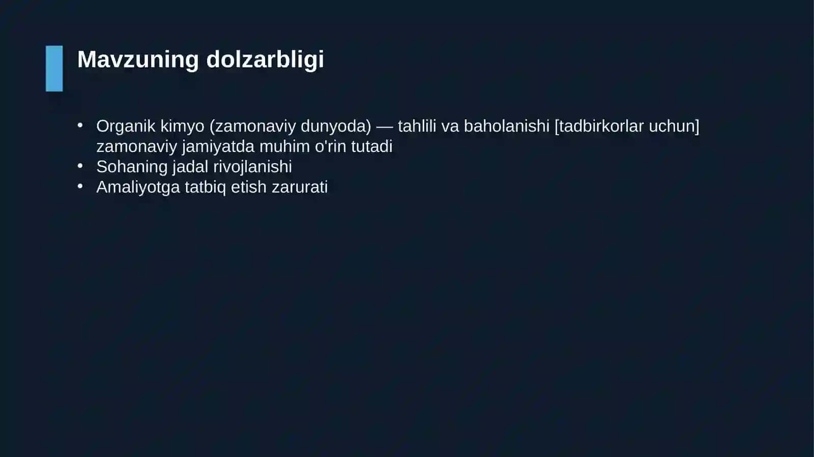 Organik kimyo (zamonaviy dunyoda) — tahlili va baholanishi [tadbirkorlar uchun] 4
